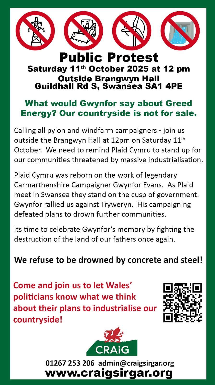 Public protest Swansea Oct 2025