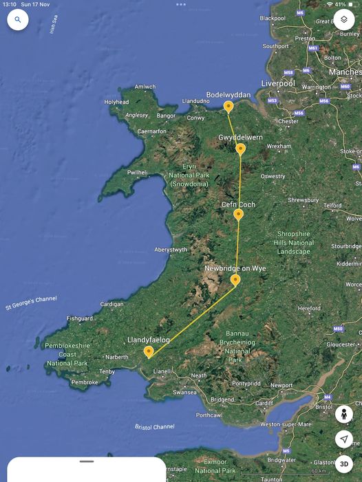 North-South pylons route